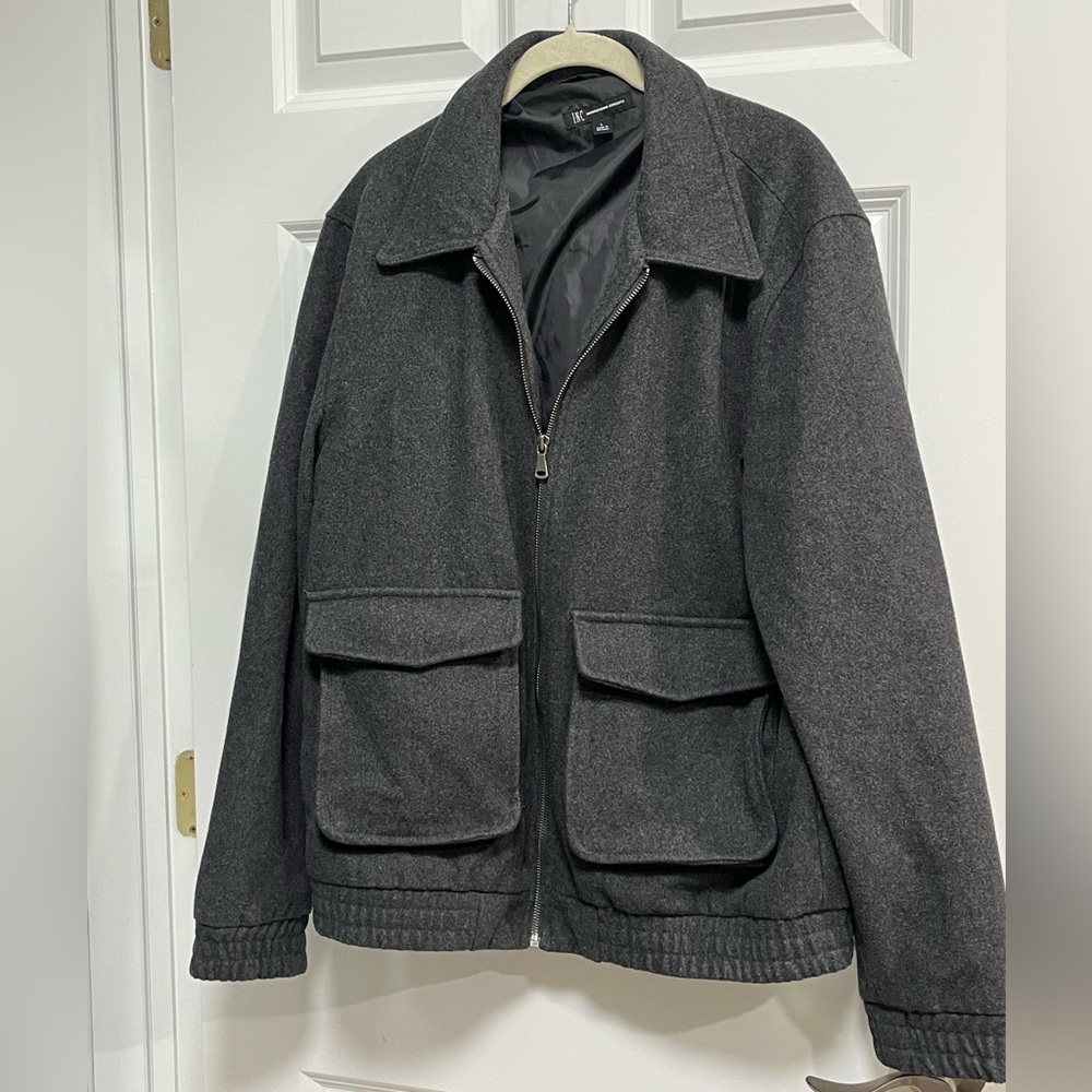 INC Women’s Gray Bomber-Style Jacket
